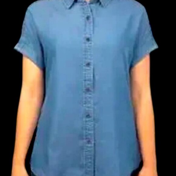 Tilley Tops - Women's Large Tilley Button Down Short Sleeved Shirt